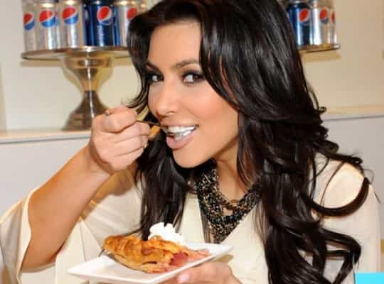 Kim Kardashian Eating Diet food