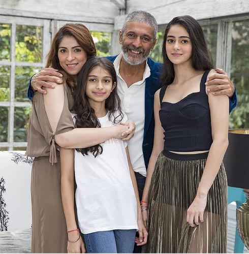 Ananya Pandey with her Family
